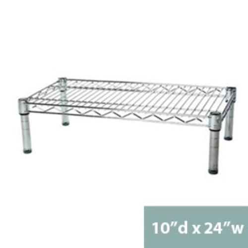 10"d x 6"h Chrome Wire Shelving w/ 1 Shelf