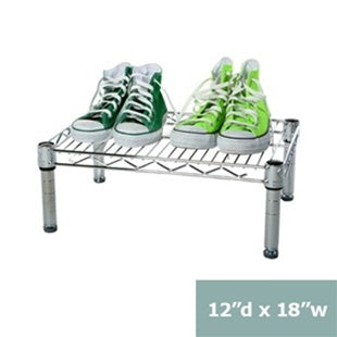 12"d x 6"h Chrome Wire Shelving w/ 1 Shelf