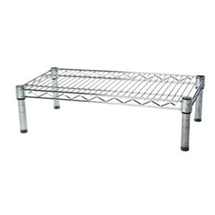 14"d x 6"h Chrome Wire Shelving w/ 1 Shelf