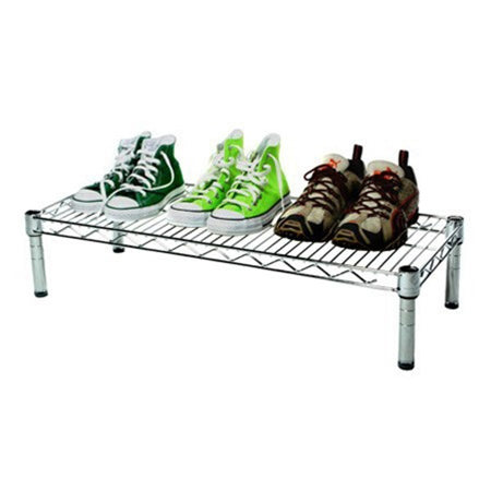 14"d x 6"h Chrome Wire Shelving w/ 1 Shelf