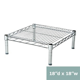 18"d x 6"h Chrome Wire Shelving w/ 1 Shelf