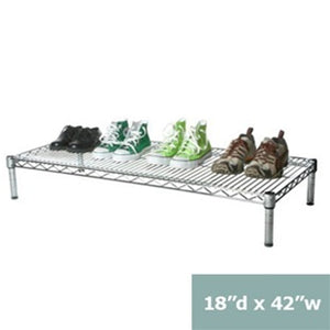 18"d x 6"h Chrome Wire Shelving w/ 1 Shelf