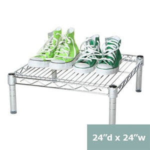 24"d x 6"h Chrome Wire Shelving w/ 1 Shelf