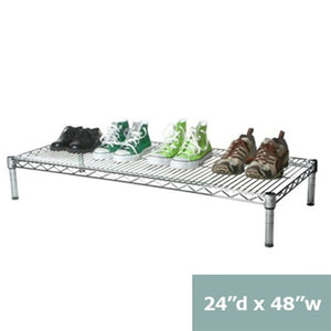 24"d x 6"h Chrome Wire Shelving w/ 1 Shelf