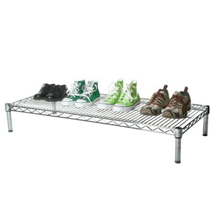 24"d x 6"h Chrome Wire Shelving w/ 1 Shelf