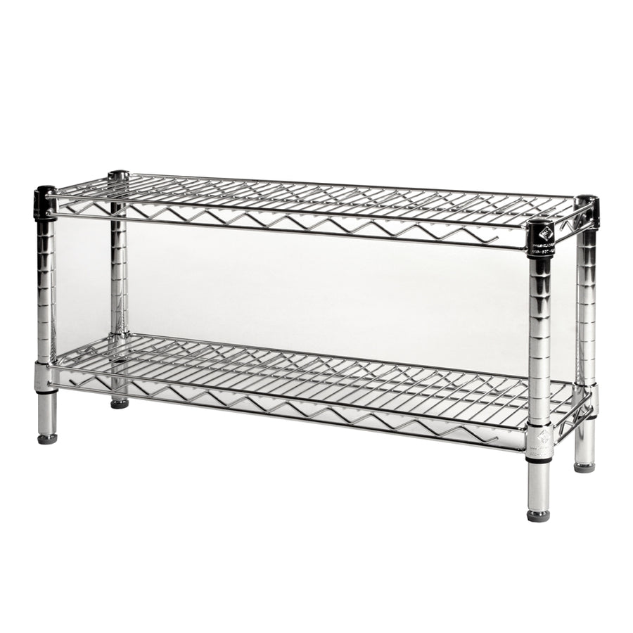 8"d x 14"h Chrome Wire Shelving w/ 2 Shelves