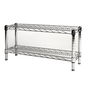 8"d x 14"h Chrome Wire Shelving w/ 2 Shelves