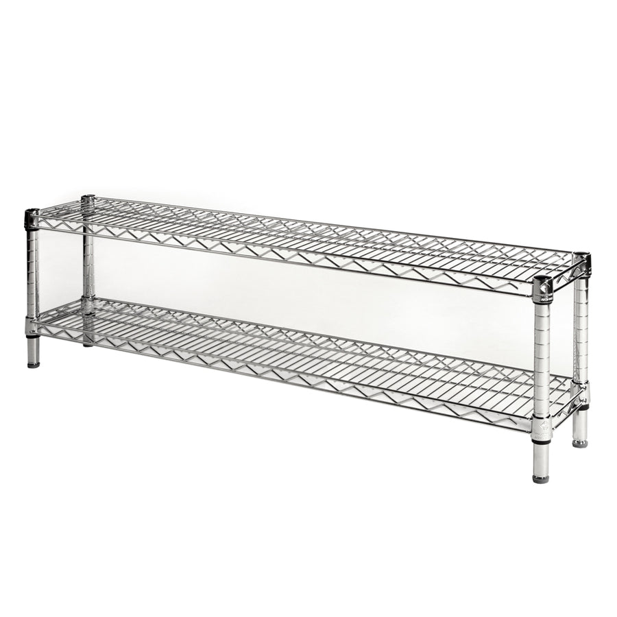 8"d x 14"h Chrome Wire Shelving w/ 2 Shelves