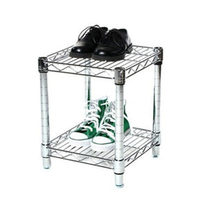 12"d x 14"h Chrome Wire Shelving w/ 2 Shelves