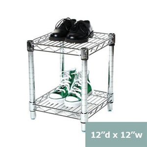 12"d x 14"h Chrome Wire Shelving w/ 2 Shelves