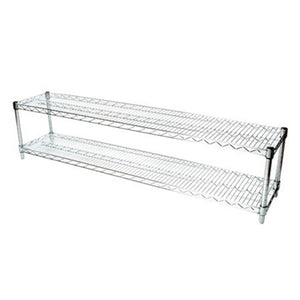 14"d x 14"h Chrome Wire Shelving w/ 2 Shelves