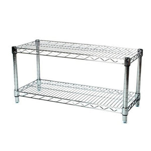 14"d x 14"h Chrome Wire Shelving w/ 2 Shelves