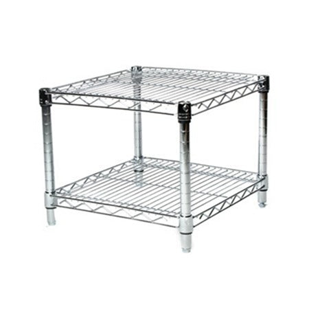 18"d x 14"h Chrome Wire Shelving w/ 2 Shelves