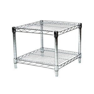 21"d x 14"h Chrome Wire Shelving w/ 2 Shelves