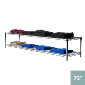 24"d x 14"h Chrome Wire Shelving w/ 2 Shelves