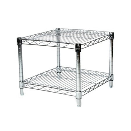 24"d x 14"h Chrome Wire Shelving w/ 2 Shelves