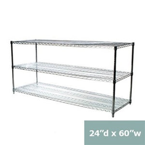 24"d x 34"h Wire Shelving w/ 3 Shelves