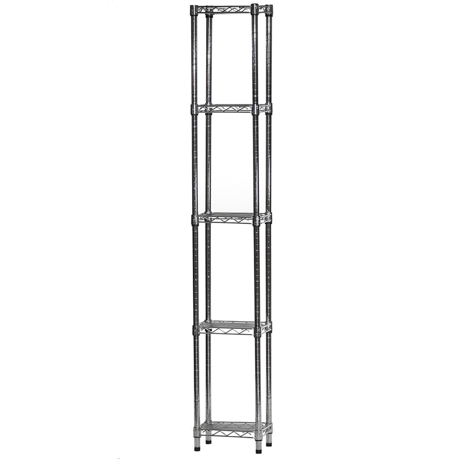 8"d x 12"w Chrome Wire Shelving w/ 5 Shelves