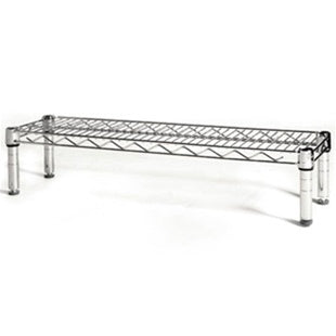 8"d x 6"h Chrome Wire Shelving w/ 1 Shelf