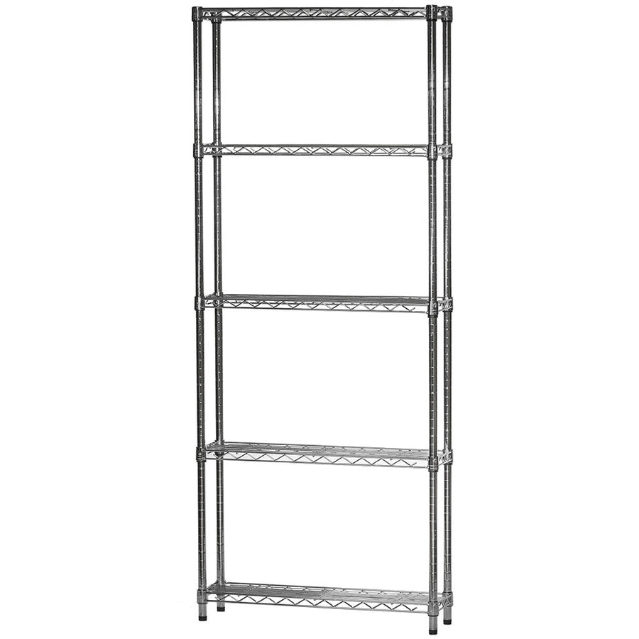 8"d x 30"w Chrome Wire Shelving w/ 5 Shelves