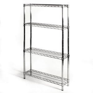 8"d x 36"w Chrome Wire Shelving w/ 4 Shelves