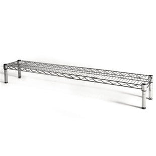 8"d x 6"h Chrome Wire Shelving w/ 1 Shelf