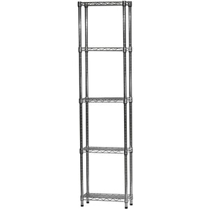 10"d x 18"w Chrome Wire Shelving w/ 5 Shelves