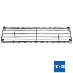 10"d x 30"w Chrome Wire Shelving w/ 5 Shelves