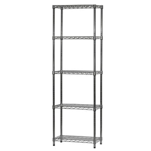 12"d x 24"w Chrome Wire Shelving w/ 5 Shelves