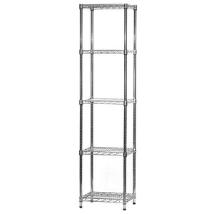 14"d x 18"w Chrome Wire Shelving w/ 5 Shelves