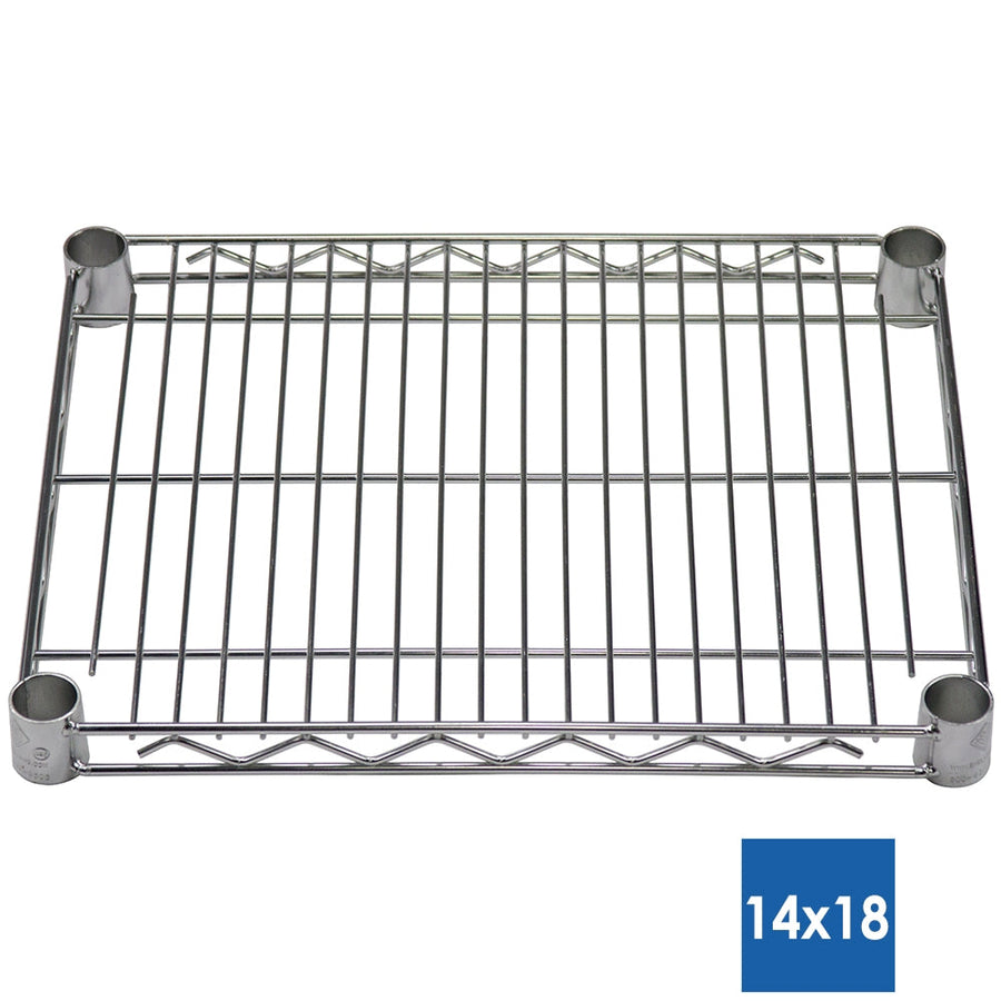 14"d x 18"w Chrome Wire Shelving w/ 5 Shelves