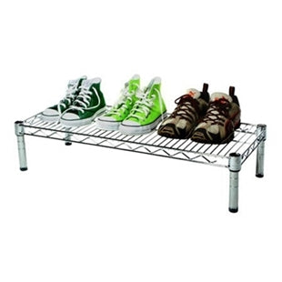 14"d x 6"h Chrome Wire Shelving w/ 1 Shelf