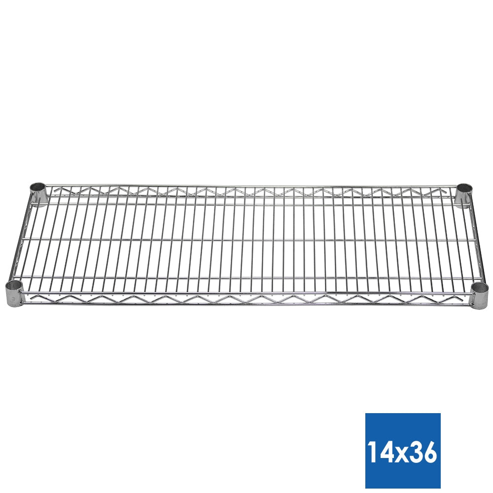 14"d x 36"w Chrome Wire Shelving w/ 5 Shelves