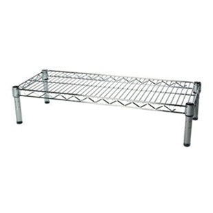 14"d x 6"h Chrome Wire Shelving w/ 1 Shelf