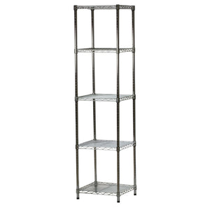 18"d x 18"w Chrome Wire Shelving w/ 5 Shelves