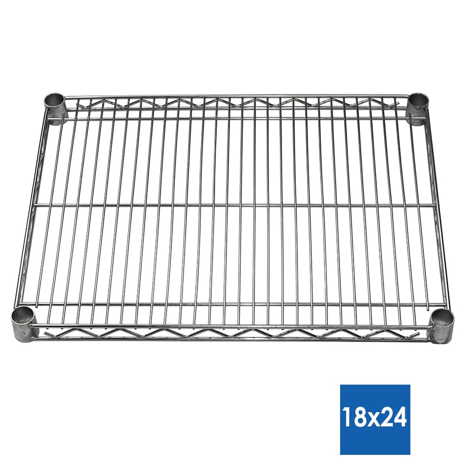 18"d x 24"w Chrome Wire Shelving w/ 5 Shelves