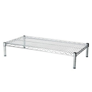 18"d x 6"h Chrome Wire Shelving w/ 1 Shelf