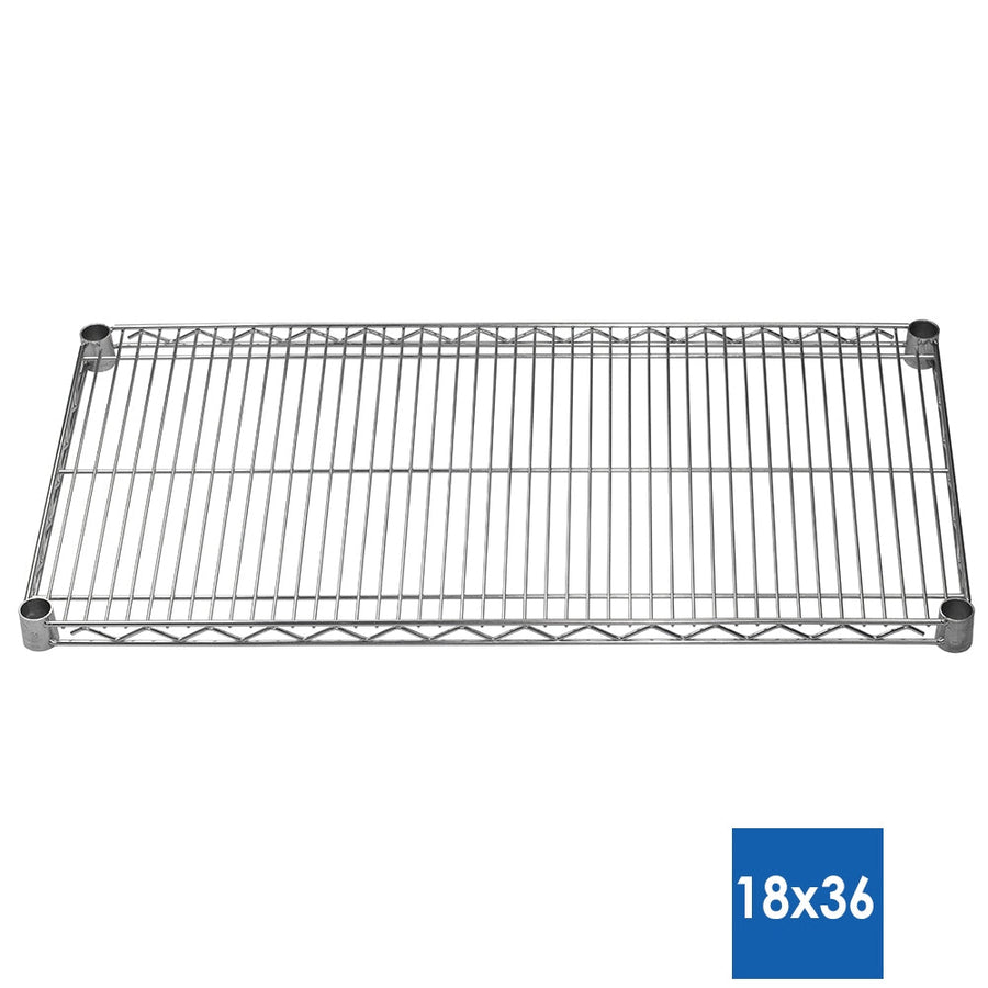 18"d x 36"w Chrome Wire Shelving w/ 5 Shelves