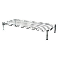 18"d x 6"h Chrome Wire Shelving w/ 1 Shelf