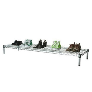 18"d x 6"h Chrome Wire Shelving w/ 1 Shelf