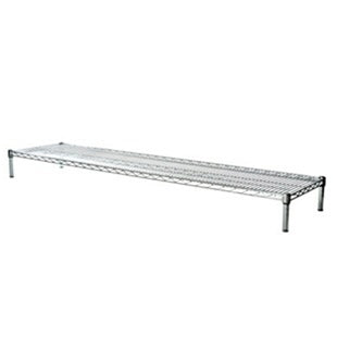 18"d x 6"h Chrome Wire Shelving w/ 1 Shelf