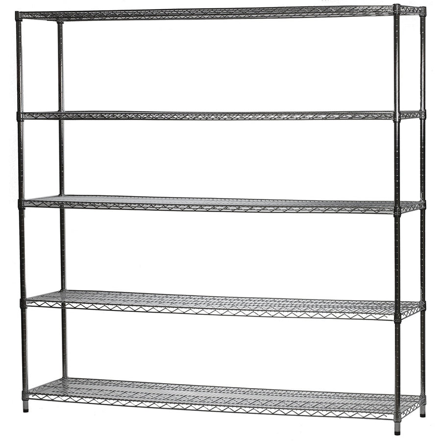 18"d x 72"w Chrome Wire Shelving w/ 5 Shelves