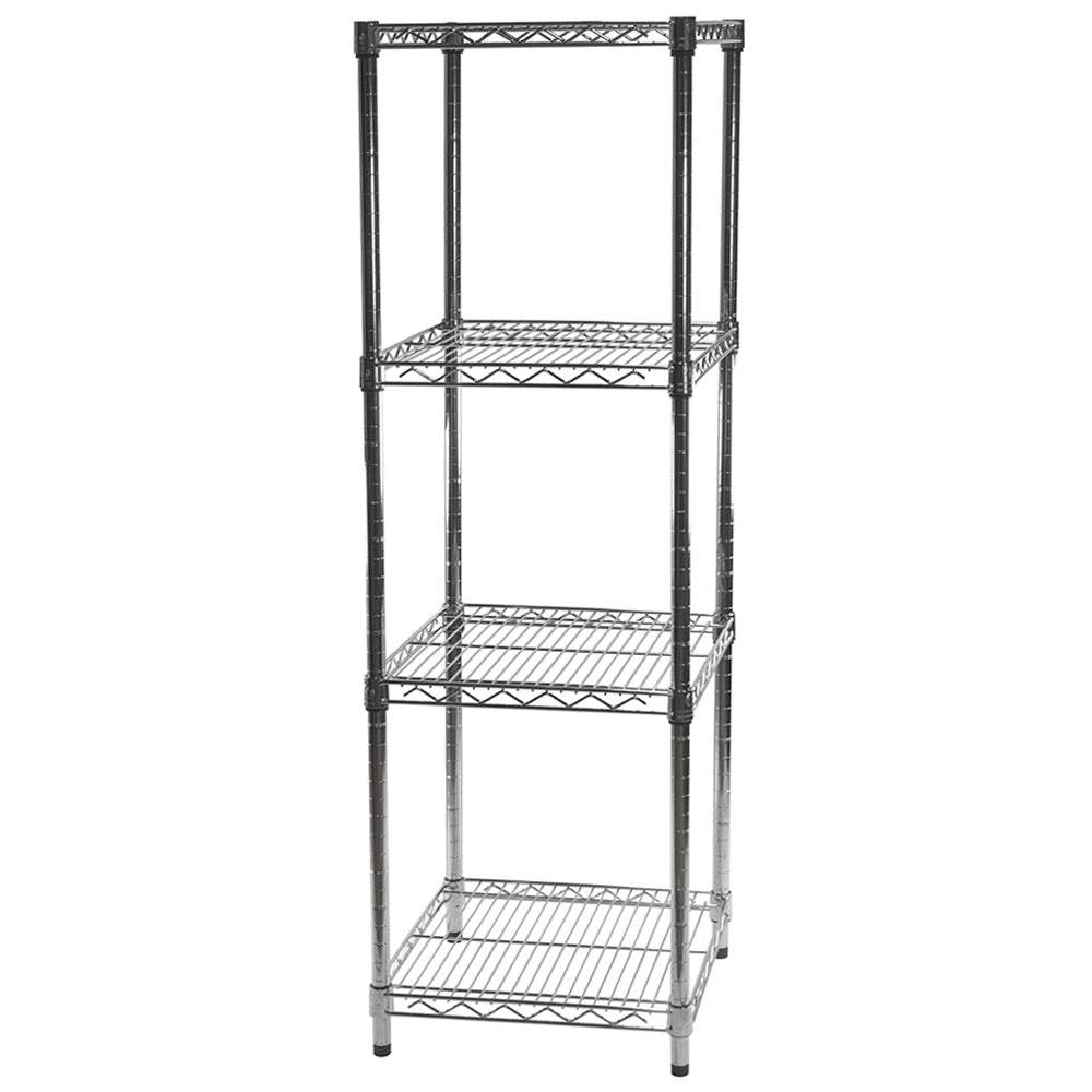 Chrome Wire Shelving with 4 Shelves - 21"d x 21"w x 54"h (SC212154-4)