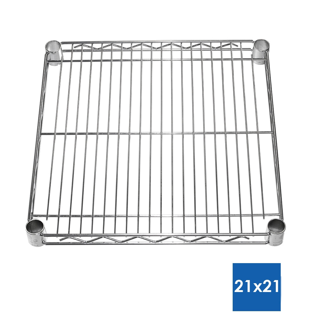 21"d x 21"w Chrome Wire Shelving w/ 5 Shelves