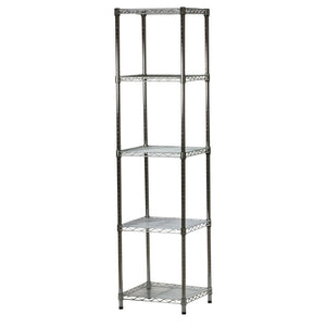 Chrome Wire Shelving with 5 Shelves - 21"d x 21"w x 96"h (SC212196-5)