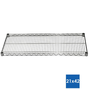 21"d x 42"w Chrome Wire Shelving w/ 5 Shelves