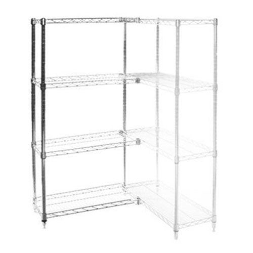 Chrome Wire Shelving with 4 Shelves - 21"d x 48"w x 54"h (SC214854-4)