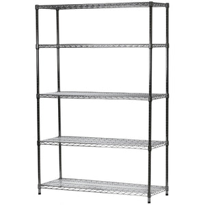 Chrome Wire Shelving with 5 Shelves - 21"d x 48"w x 54"h (SC214854-5)