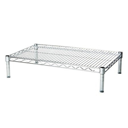 24"d x 6"h Chrome Wire Shelving w/ 1 Shelf