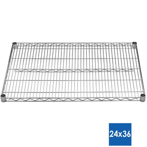 24"d x 36"w Chrome Wire Shelving w/ 5 Shelves